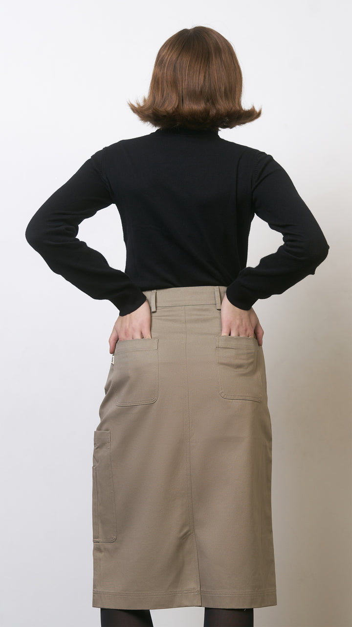 utility work skirt with pockets