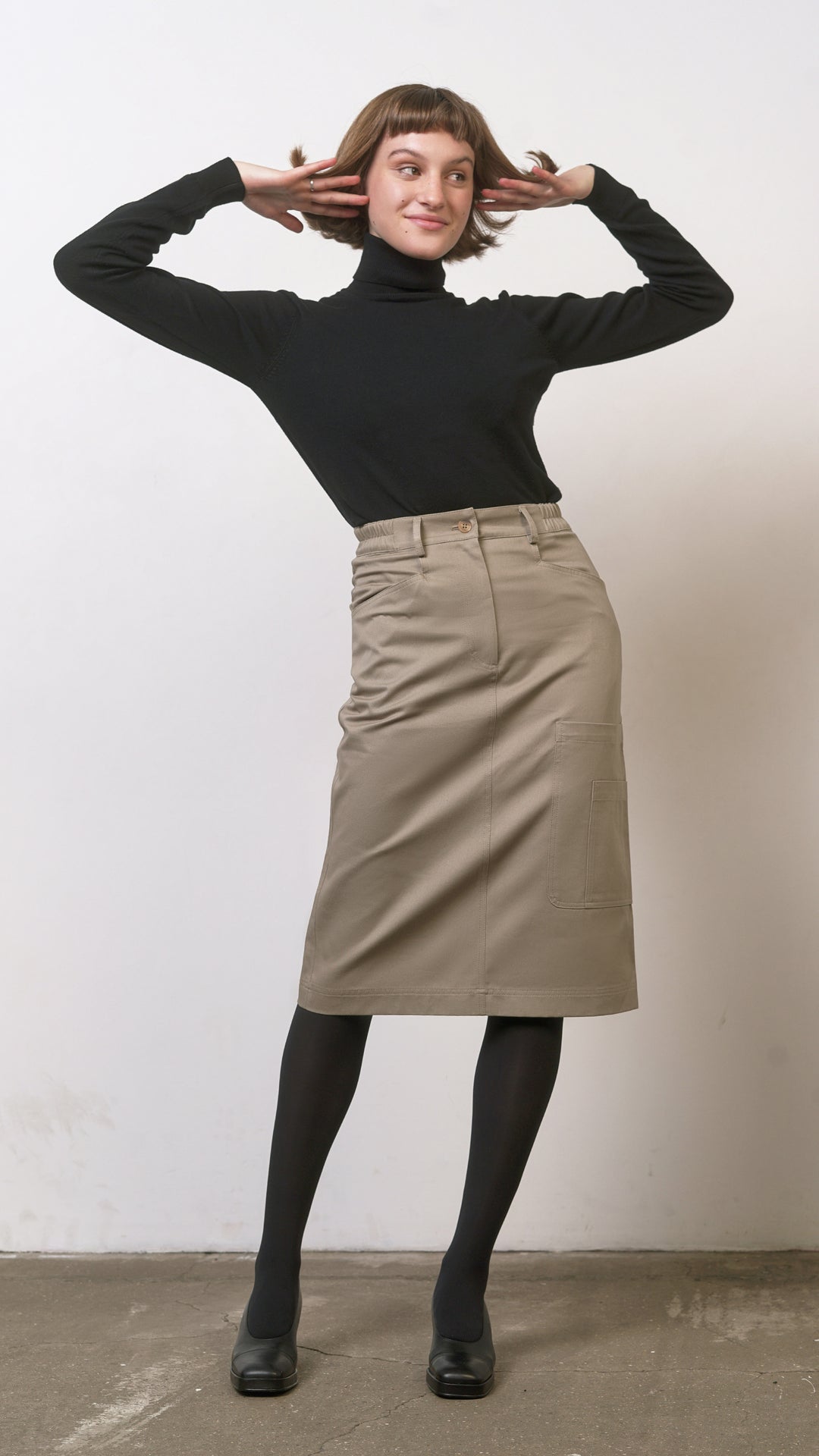 utility work skirt with pockets