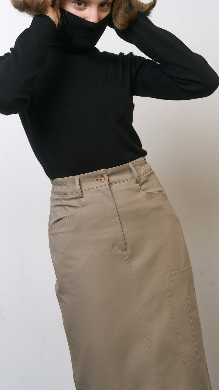 utility work skirt with pockets